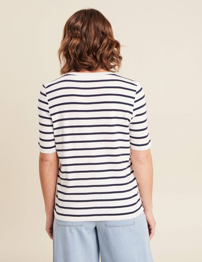 T-shirt manches courtes blanc femme
