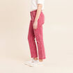 Jean coupe droite taille bascul&eacute;e rose fushia femme