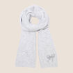 Coffret &eacute;charpe et bonnet &agrave; strass gris clair femme
