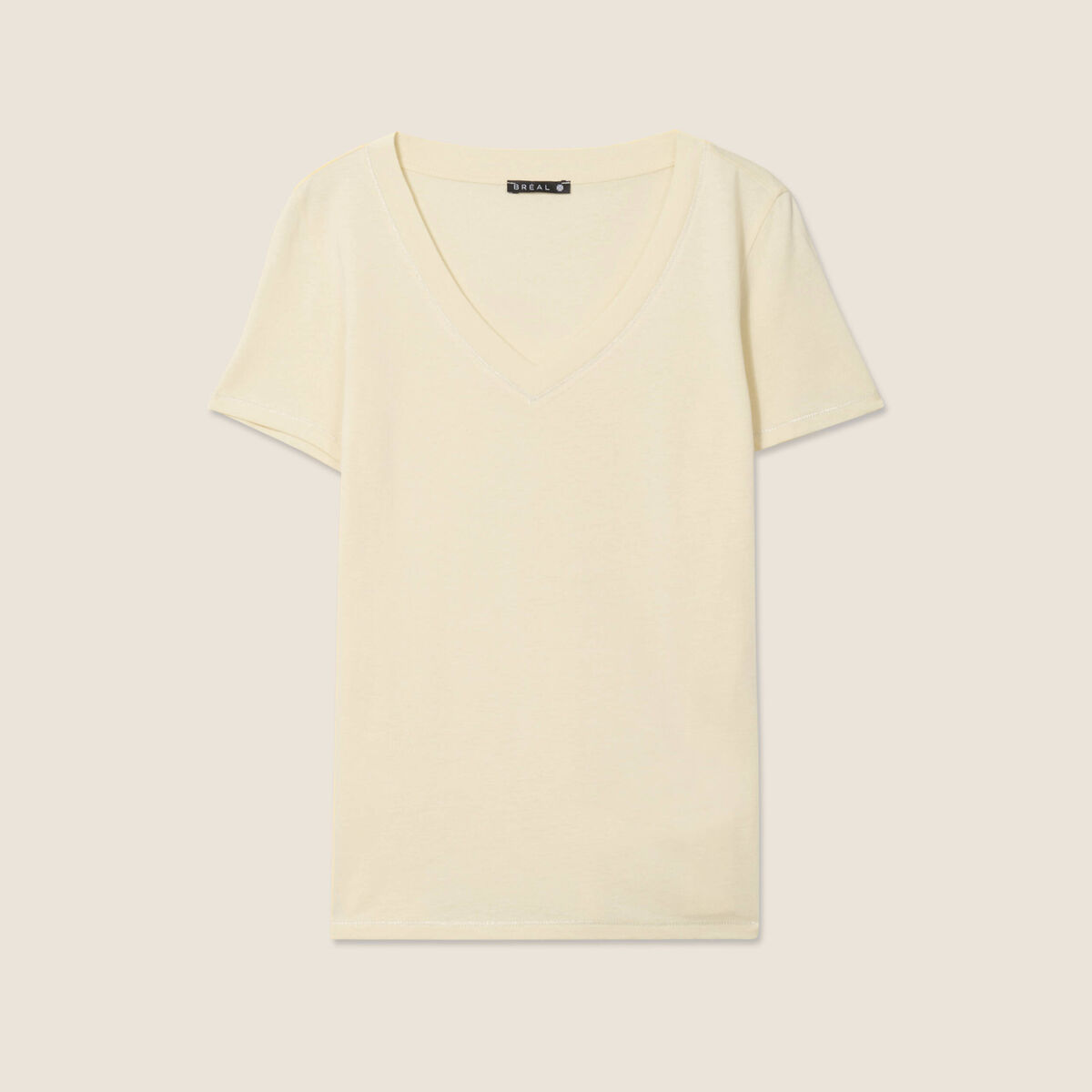 T-shirt manches courtes jaune clair femme