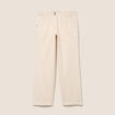 Pantalon coupe droite taille standard ivoire femme