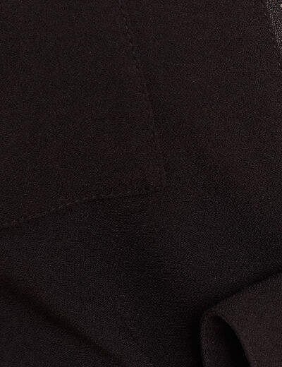 Robe courte manches courtes noir femme