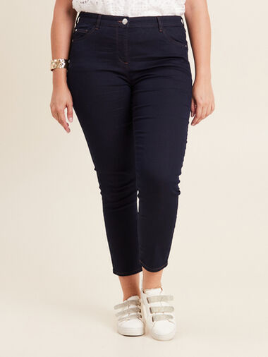 Jeans léger taille standard 7/8ème denim brut femme