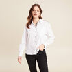 Chemise manches longues ecru femme