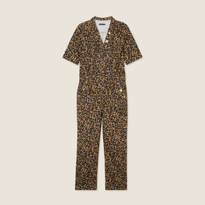 Combinaison pantalon à pont marron femme
