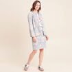 Veste longue droite manches longues rose femme