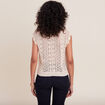 Débardeur macramé ecru femme