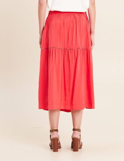 Jupe midi rouge femme