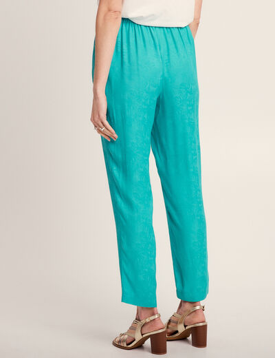 Pantalon flou fluide vert femme