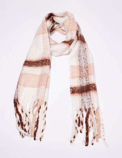 Écharpe à franges multicolore femme