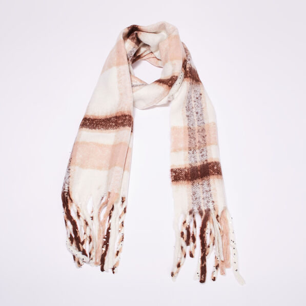 Écharpe à franges multicolore femme