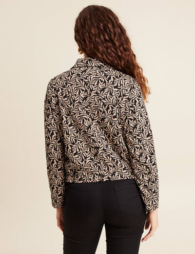Veste droite doublée noir femme
