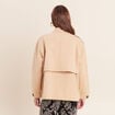 Trench col montant doubl&eacute; beige femme