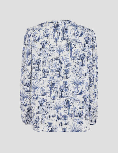 Chemise manches longues blanc femme