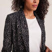 Veste tailleur manches 3/4 noir femme