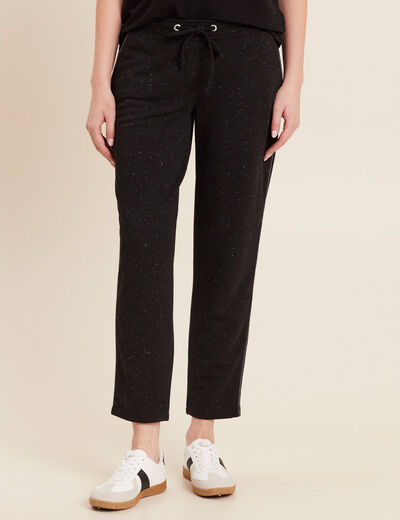 Pantalon jogging 7/8ème noir femme