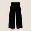 Pantalon en velours noir femme