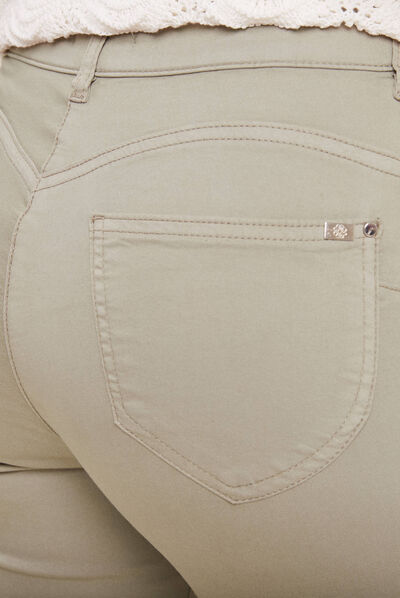 Pantalon léger taille standard long vert clair femme
