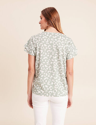 T-shirt manches courtes taupe femme