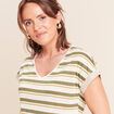 T-shirt manches courtes vert femme