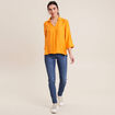 Blouse manches 3/4 jaune moutarde femme