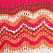 Pull manches 3/4 ajour&eacute; rose fushia femme