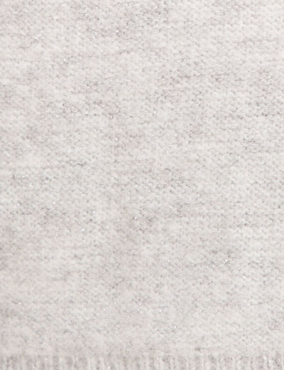 Pull manches longues à laçage gris clair femme