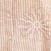 Chemise en coton brod&eacute;e manches longues marron femme