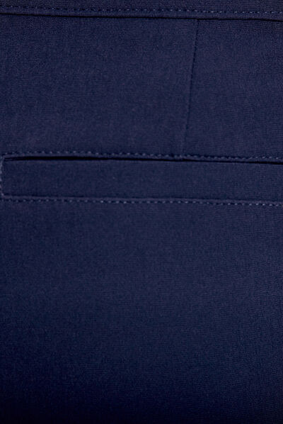 Pantalon large 7/8ème bleu marine femme