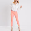 Pantalon chino droit orange corail femme