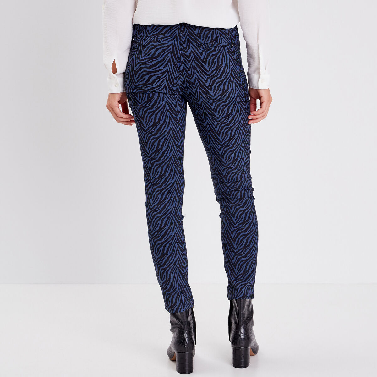 Tregging avec détails zippés bleu femme