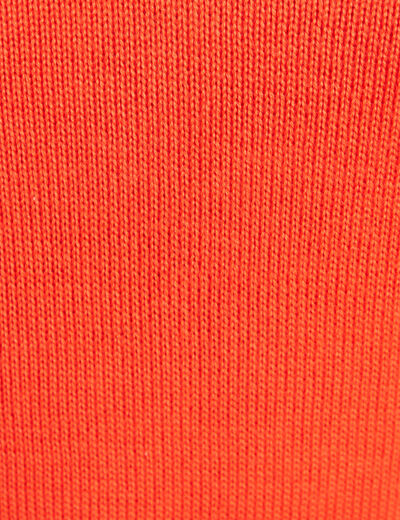 D&eacute;bardeur droit court col rond orange fonc&eacute; femme