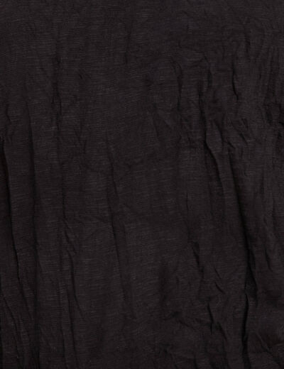 Top droit col V manches longues noir femme
