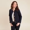 Gilet manches longues bleu foncé femme