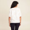 Blouse crêpe manches courtes beige femme