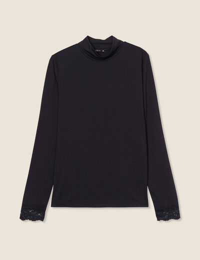 T-shirt thermo-douceur manches longues noir femme