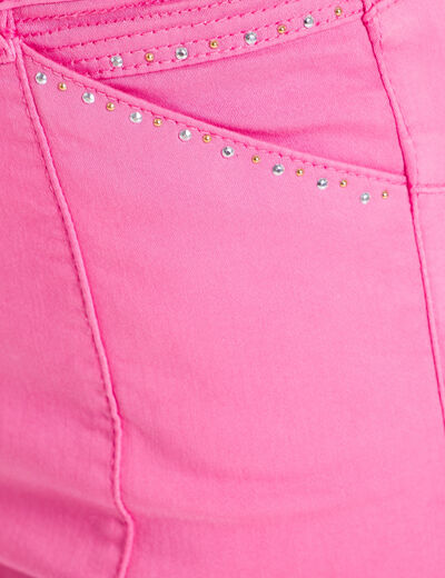 Pantacourt ajusté rose fushia femme