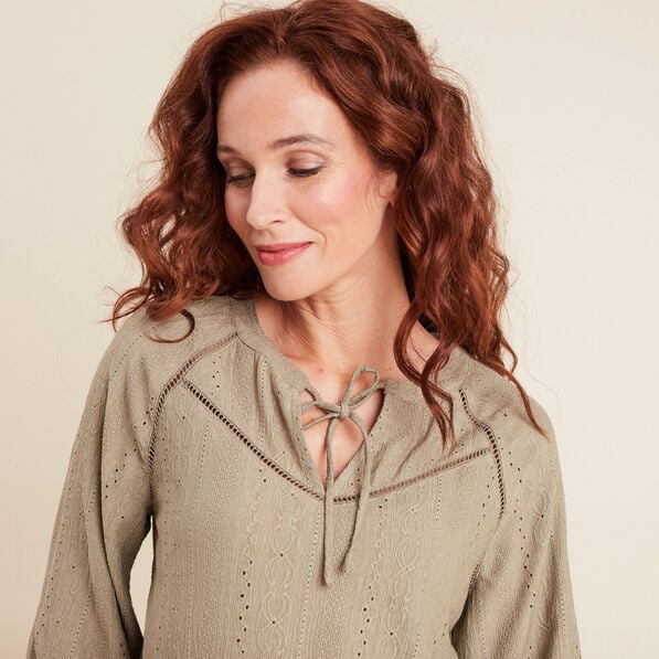 blouse manches 34 vert clair femme Blouse manches 3/4 vert clair femme