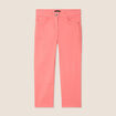 Pantacourt droit taille standard rose vif femme