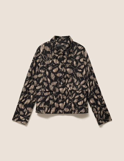 Veste droite doubl&eacute;e noir femme