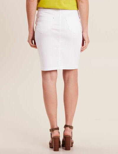 Jupe droite blanc femme