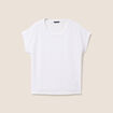 T-shirt &agrave; paillettes manches courtes blanc femme