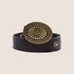Ceinture large marron foncé femme