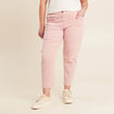 Jean carotte 7/8ème rose pastel femme