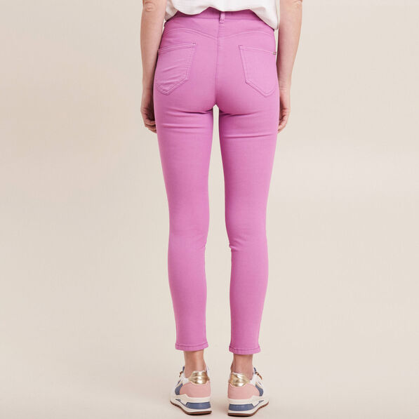 pantalon leger taille standard 78eme mauve femme Pantalon léger taille standard 7/8ème mauve femme