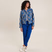 Pantalon urbain 7/8&egrave;me bleu electrique femme