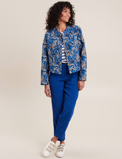 Pantalon urbain 7/8ème bleu electrique femme