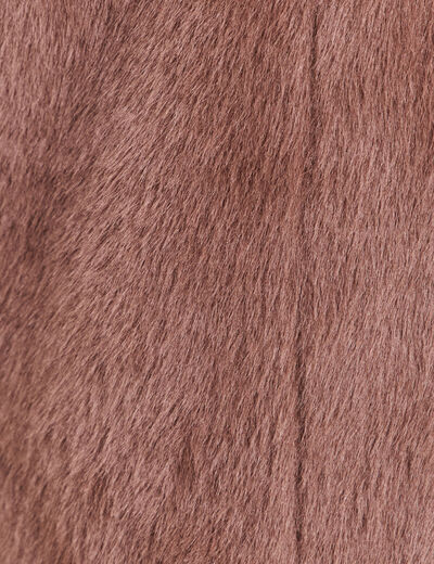 Veste sans manches sans col marron fonc&eacute; marron femme