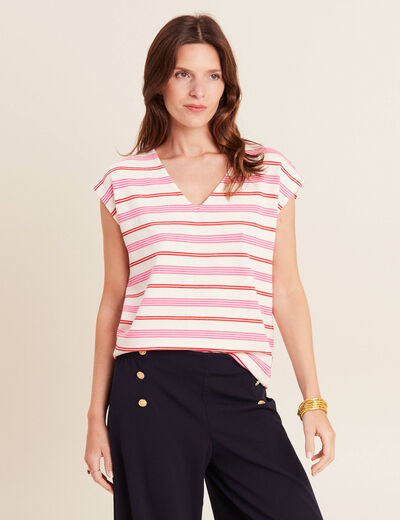 T-shirt manches courtes blanc femme