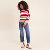 Pull col rond rose femme